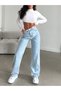 Light Blue High Waist Wide Leg Jean - 3