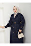 Modest Double Breasted Collar Waterproof Belted Full Length Trench Coat Rc1403013 - 7