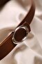 Vintage Model Metal Buckle Faux Leather Belt - 2