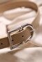 Silver Double Metal Buckle Stylish Faux Leather Belt - 2