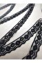 Lycra-Free Nylon Lace Guipure 3 cm Wide Black Edge Lace (5 Mt Roll) - 2