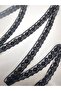 Lycra-Free Nylon Lace Guipure 3 cm Wide Black Edge Lace (5 Mt Roll) - 3