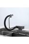 New Anthracite - Kitchen Window Folding Sink Faucet with Spiral and Fountain - 2