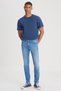 Skinny Fit Slim Fit Regular Waist Skinny Leg Malone Men's Blue Cotton Stretch Jean Jeans