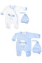 Blue and White Color Lamb Figured Jumpsuit Set of 2 - 2