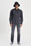 Regular Fit Regular Cut 100% Cotton Anthracite Jean Jeans Shirt - 4