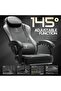 Dowinx Ergonomic Adjustable Gaming Chair With High Back Leather Ideal For Home And Office - Grey - 7