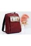 Charlie Chaplin Figured Unisex Bag, Can Be Used as Both Backpack and Crossbody, Ethnic Bohemian Style - Bordo
