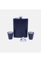 Stainless Steel Flask Set - with 2 Spare Shot Glasses, Special Box - 6