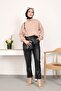 Women's Elastic-Waist Leather Pants - 3