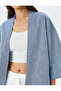 3/4 Wide Sleeve Linen Blended Kimono - 5