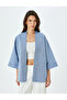 3/4 Wide Sleeve Linen Blended Kimono - 3