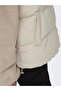 معطف نسائي من Wanja Fur Puffer Mix بياقة واقفة باللون البيج - 6