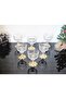 6 Pieces Magnolia Bowl & Ice Cream Bowl & Sugar Bowl Cast Iron Semerkand Gold Legs - 6