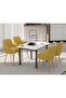 Dec 72 BLK Wooden Dining Table U-Leg, 4-Seater for Kitchen-120cm, Premium White Finish - 3