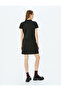Polo Neck Half Zip Short Sleeve Mini A-Line Dress - 4