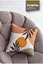Colors of Nature Themed Digital Printed 4-Piece Throw Pillow Cover - 43 X 43 cm Orange-White - 5