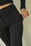 Women's Black High Waist Shaping / Sculpting Flared Leg Palazzo Pants - 3