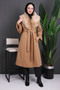 Camel Collar Sheepskin Coat - 2