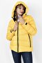 Women's Yellow Hooded Lined Waterproof Wind Resistant Fiber Filled Puffer Coat Jacket Parka - 2