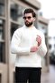 Ecru Crew Neck Overfit Men's Knitwear Sweater E7402 - 7
