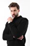 Black Crew Neck Overfit Men's Knitwear Sweater E7402 - 5