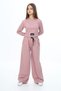 Girl's 100% Cotton Cropled Long Sleeve Bottom-Top Set
