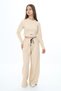 Girl's 100% Cotton Cropled Long Sleeve Bottom-Top Set - 2