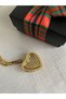 Glittering Large Heart Necklace with Non Tarnish Steel Long Paperclip Chain - 5