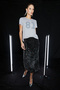 Since Women's Regular Printed Rhinestone Round Neck Light Gray T-Shirt - 4