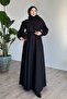 Side Gathered Jacket Black Set - 3