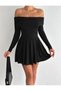 Women's Madonna Collar Pleated Detail Mini Dress (Part-Homecoming)