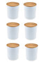 Mantia - Porcelain Spice Rack Jar with Bamboo Lid 6 Pieces 500ml - 2