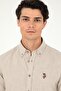 Men's Beige Long Sleeve Basic Shirt Tekspor 196214 .4 - 2