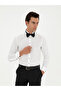 White Slim Fit Cuffed Cotton Blend Tuxedo Shirt 50285569-Vr013