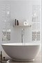 Wall Decoration 30-Piece Silver Plexi Maze Border for Living Room, Office and Entrance |   8X7 cm - 2