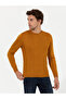Yellow Slim Fit Cotton Blend Crew Neck Knitwear Sweater 50258846-Vr044 - 3