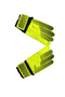 5 No 4 Lining Striped Soccer Ball Beather Gloves and Single Set of 3 - 6