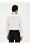 White Slim Fit Cuffed Cotton Blend Tuxedo Shirt 50285569-Vr013 - 5