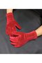 Miela Girl's Velvet Wrist-Length Gloves Red - 5