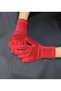 Miela Girl's Velvet Wrist-Length Gloves Red