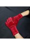 Miela Girl's Velvet Wrist-Length Gloves Red - 7