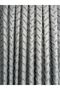 Crossed Eaves Drapery Cotton Linen Gray Drapery Curtain 1/2.5 Medium Dense Pleat Single Wing - 4