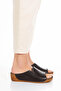 Inside Out Genuine Leather Orthopedic Wedge Sole Women's Slippers