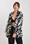 Patterned Collar Detailed Crinkle Jacket - 2