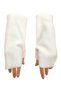 Unisex Winter Ecru Fingerless Fleece Gloves Fingerless Gloves - 5