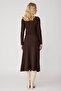Midi Length Skirt with Side Zipper - 4