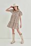 Leopard Pattern Front Buttoned Wide Cut Dress
