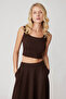 Thick Strap Crop Blouse - 5