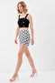 Floral Patterned Button Front Short Skirt - 3